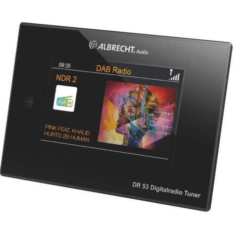 Radio de table DAB+/FM avec Bluetooth – 60 stations mémorisables – Télécommande incluse – Écran couleur 4 pouces noir – Albrecht