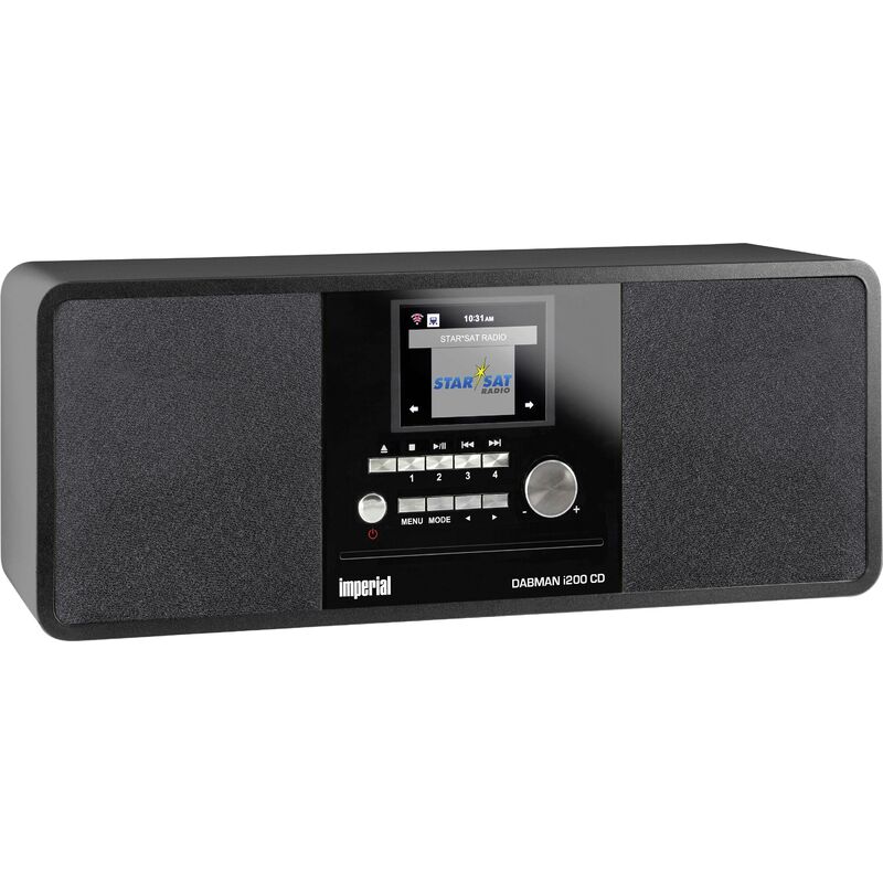 Dabman i200CD Radio de table Internet dab+, fm, Internet Bluetooth, dlna, WiFi, aux, radio internet compatible dlna noir S225271 - Imperial