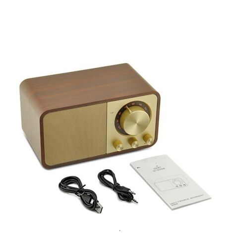 Radio - Enceinte Bluetooth 5.0 et Wi Fi avec Réveil Affichage LED Égaliseur 5 Bandes pour Bureau Chambre Cuisine 1 Pièce