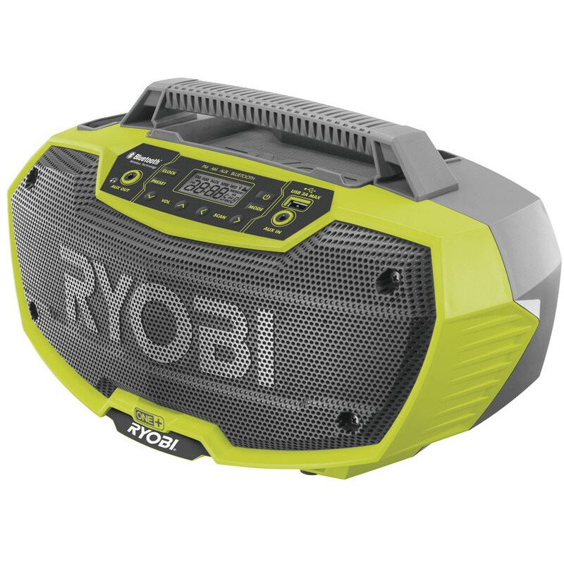 

Ryobi - Radio de construcción estéreo 18V One+ AM/FM Bluetooth con USB - R18RH-0