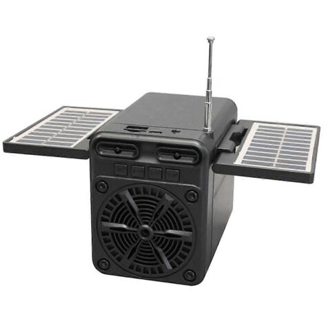 Radio FM multifonctions avec chargeur solaire d'urgence et haut-parleur Bluetooth