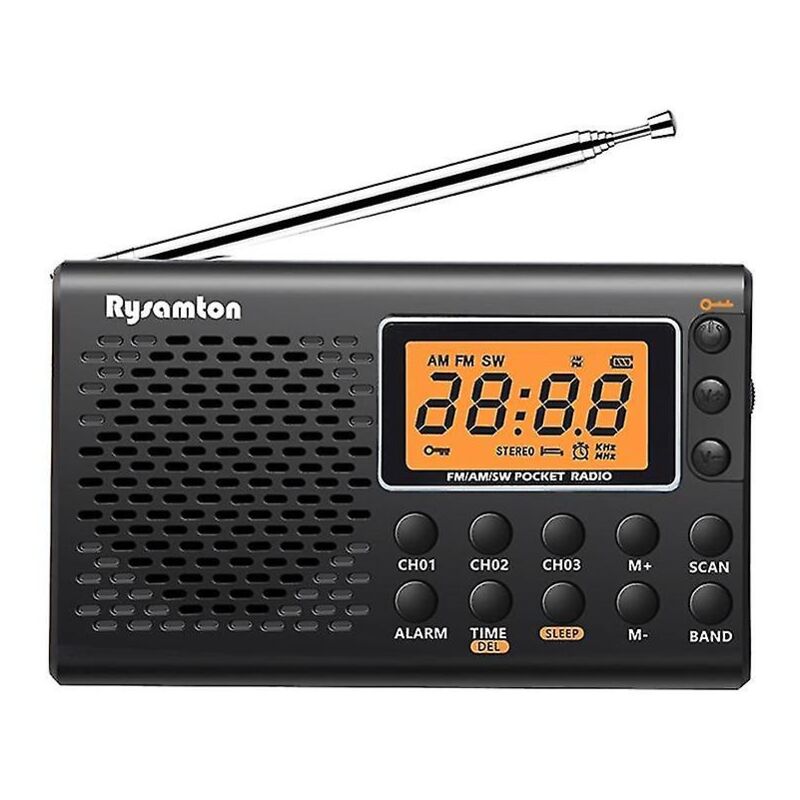 Radio fm portable à bande complète fm am sw, affichage numérique stéréo, double usage, manuelle
