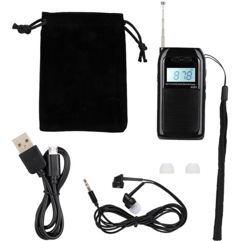Radio FM Portable Mini avec Réception MW, Lecteur MP3 Stéréo et Accord Numérique