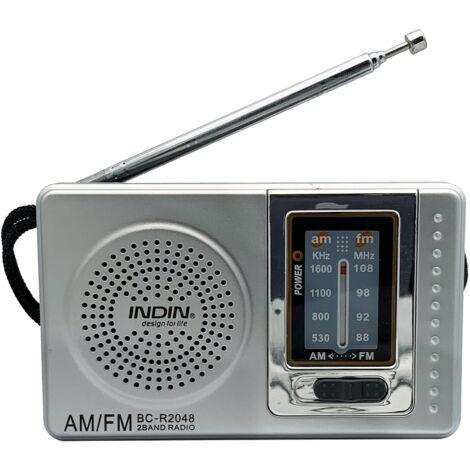 Radio FM portátil Mini radio AM/FM Antena telescópica de mano Multifunción Radio portátil Mundo