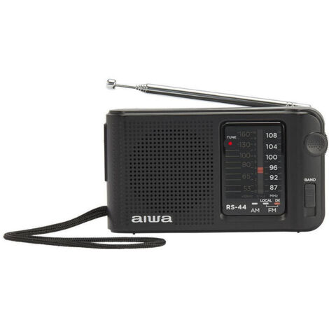 RADIO FORMATO MINI AIWA RS-44 BLACK POCKET ALTAVOZ INTEGRADO SISTEMA ETS ANALOGICO