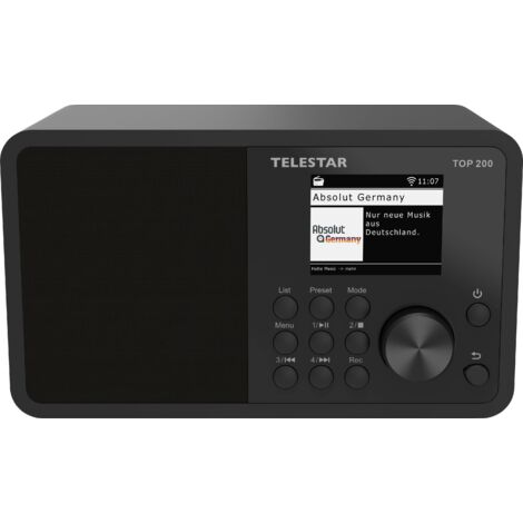 Radio Internet TELESTAR TOP 200, DAB+/FM, noir