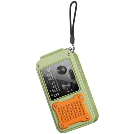 Radio meteorológica de emergencia, recargable mediante manivela/solar USB-C, batería de 2000 mAh, linterna/luz de lectura, señal SOS, brújula de camping.