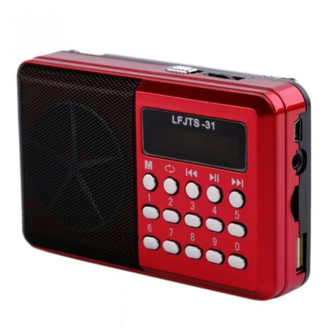 Radio Mp3 Player Mini Portable Speaker With Flash Driver Tf Card Led Display