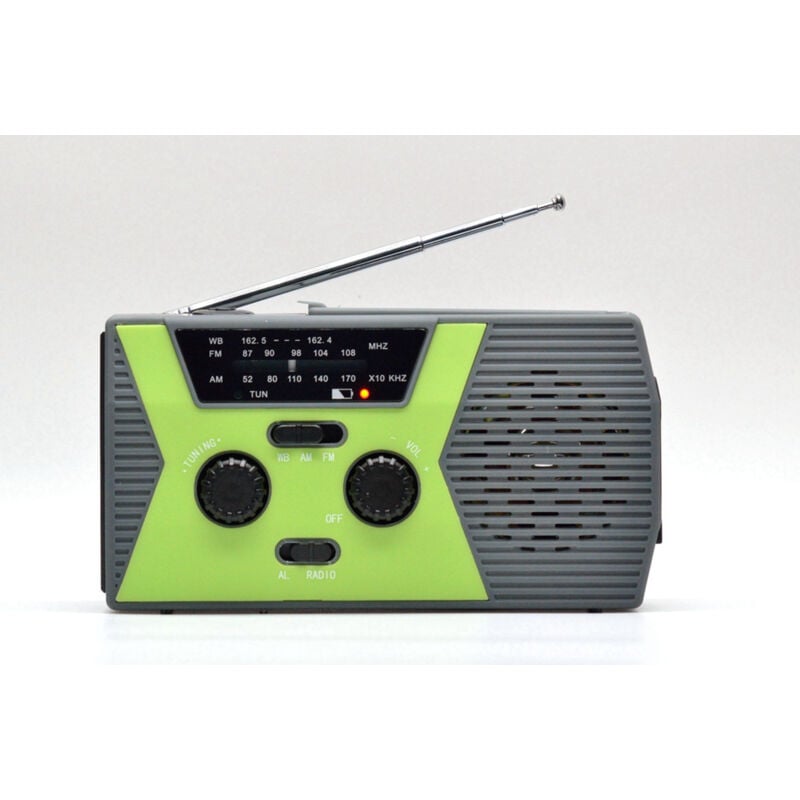 Fei Yu - Radio multibande à affichage numérique pour personnes âgées avec radio portable d'urgence réglable à commande manuelle
