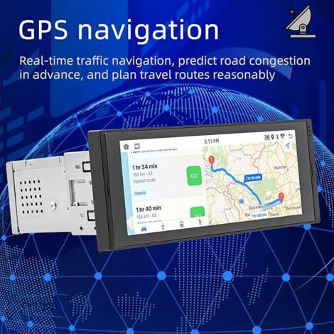 Radio multimedia para coche, estéreo para coche, receptor de audio para coche con navegación GPS