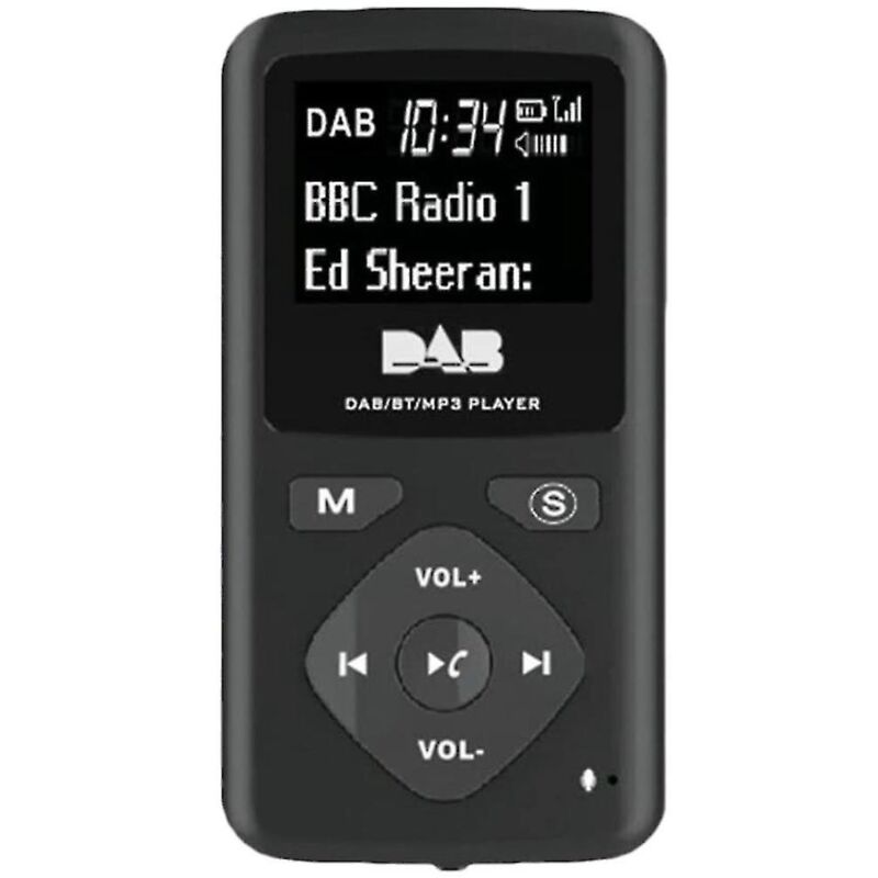 Radio numérique Dab/dab Bluetooth 4.0 Mini radio portable de poche fm personnelle avec écouteurs Mp3 -usb pour Ho