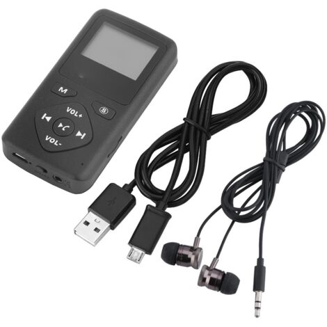 Radio numérique de poche DAB/DAB+ avec Bluetooth, lecteur MP3 et écouteurs