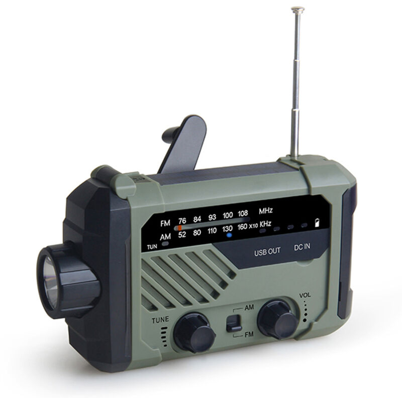 Lifcausal - Radio numérique fm am, lampe d'urgence extérieure, radio solaire à manivelle, lampe de poche, lampe de lecture led, alarme sos, batterie