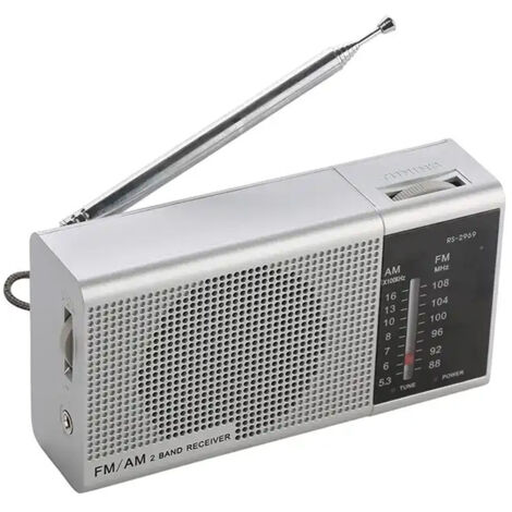Radio portable AM/FM à piles, récepteur compact avec écouteur inclus, idéal pour voyage, bureau et extérieur  dengyankun