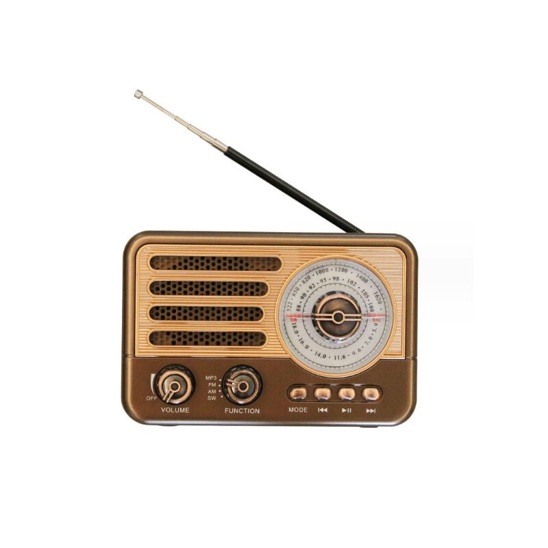 Radio portable am fm, haut-parleur Bluetooth, radio rétro, fonctionne sur batterie rechargeable, convient pour l'intérieur et l'extérieur, cadeau