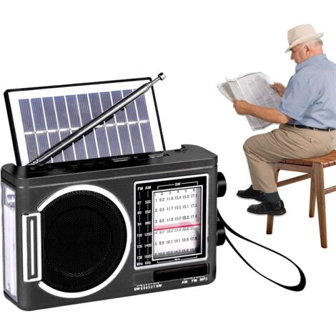 Radio Portable AM FM Lecteur MP3 Compact nergie Solaire