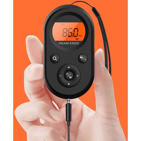 Radio portable AM/FM, radio de poche personnelle, rechargeable, réception optimale, longue durée de vie de la batterie, casque stéréo, radio pour la randonnée, la marche et le jogging.