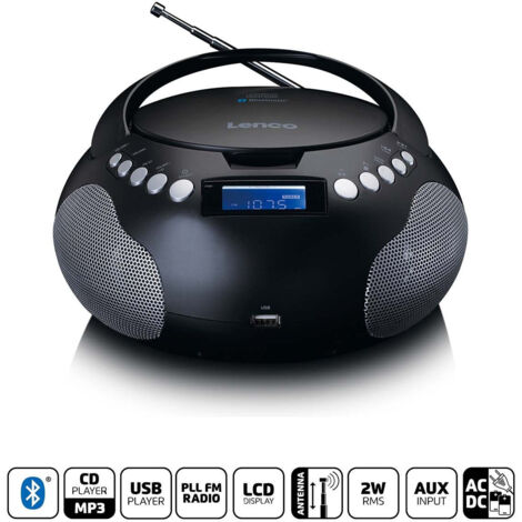 Radio portable cdmp3 avec usb et bluetooth noir