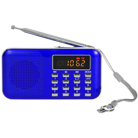 Radio portable numérique FM/AM/SW mini avec écran LCD, haut-parleur et lecteur MP3
