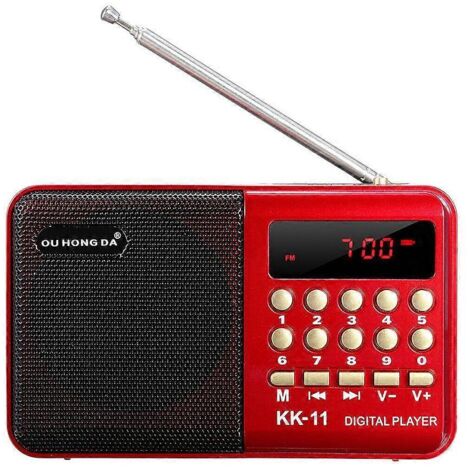 Radio portable numérique FM robuste avec haut-parleur FM et lecteur MP3 USB/TF