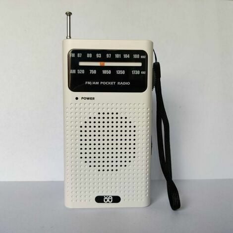 NEDIS Poste Radio FM Portable 2,4 W Poignée de Transport Noir/Gris
