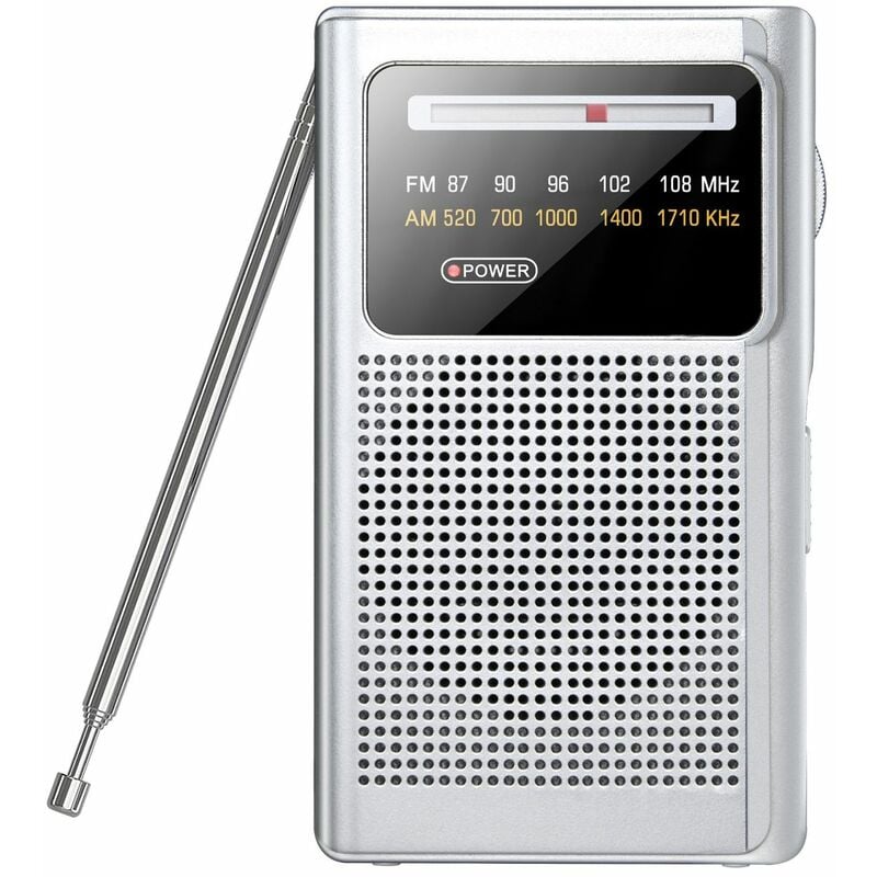 Aougo - Radio Portable Rétro am-fm-wb pour Randonnée, Jogging, Camping