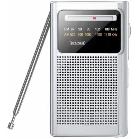 Radio Portable AM/FM Sur Piles - Design Rétro, Compacte (13x7.8 Cm), Idéale Pour Maison, Camping Et Voyage - 8