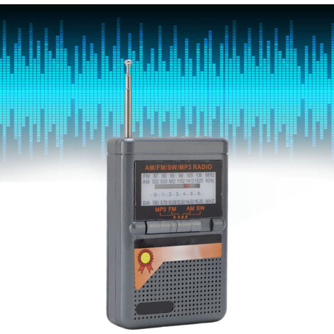 [Radio Portatif] + MP3 Player + Réception FM MW SW + ABS + Facile à Utiliser + 67x25x120mm + Carte SD