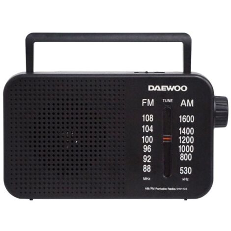 Radio Portátil Daewoo DW1123/ Negra