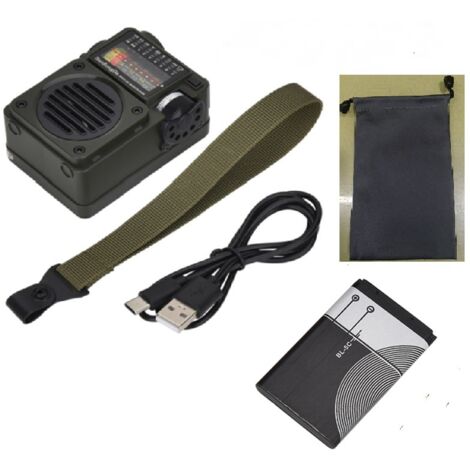 Radio portátil de onda corta AM/FM/SW/WB, receptor de bolsillo retro, miniradio recargable