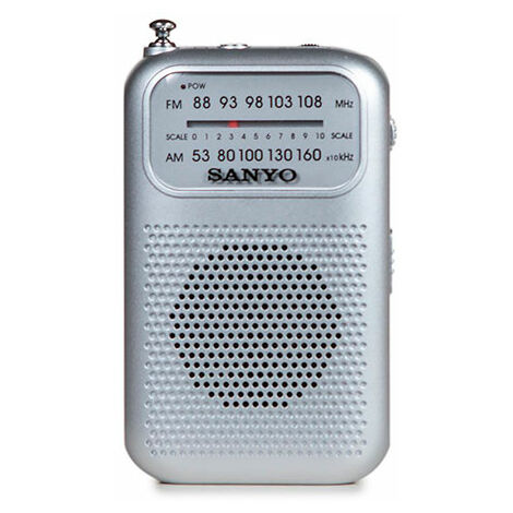 RADIO PORTATIL MINI AM/FM PLATA SANYO