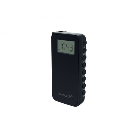 RADIO PORTATIL SUNSTECH RPD23BK NEGRO, DISPLAY LCD, SINTONIZAD.DIGITAL AM/FM AURICULARES, 100 PRESINTONIAS