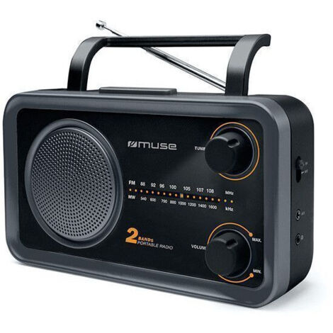 radio portatile analogica nera - m06ds - muse