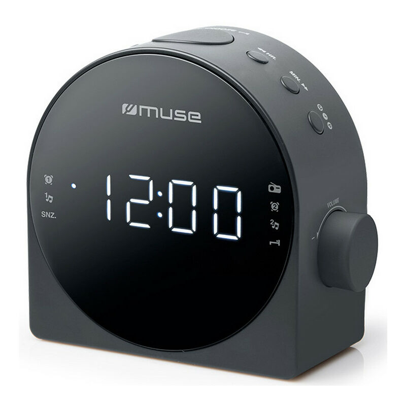 

radio reloj despertador dual negro - m185cr - Muse