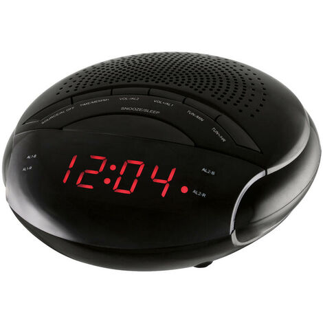 Roadstar CLR-2477 Radio Reloj Despertador Digital FM/USB Negro