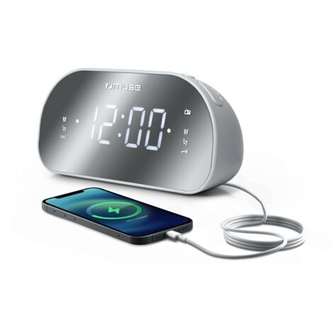 Radio Reloj Despertador PLL Muse M-170 CMR WHITE FM Blanco