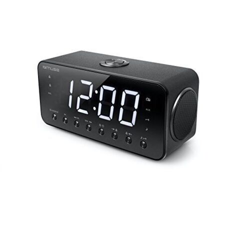 Radio Reloj Despertador PLL Muse M-192 CR BLACK FM Negro