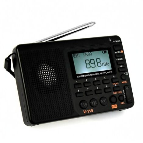 Radio Retekess V-115, enregistreur radio toutes bandes FM/AM, lecture MP3, livraison transfrontalière