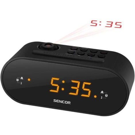 Radio-réveil à projection SENCOR SRC 3100 B FM PLL LED ambré variateur