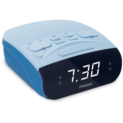 METRONIC Radio-réveil Duo colors FM double alarme - bleu