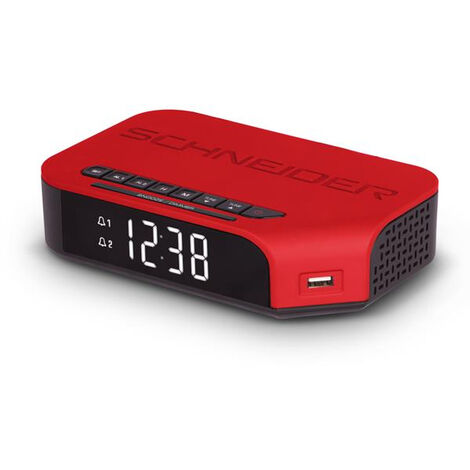TAR3306/12 Radio-réveil Philips avec Affichage Digital et Double Alarme,  Mise en Veille programmable et répétition de l'alarme, Radio-réveil  Portable
