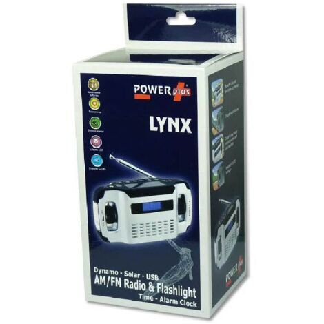 Radio réveil solaire  et  dynamo: Lynx
