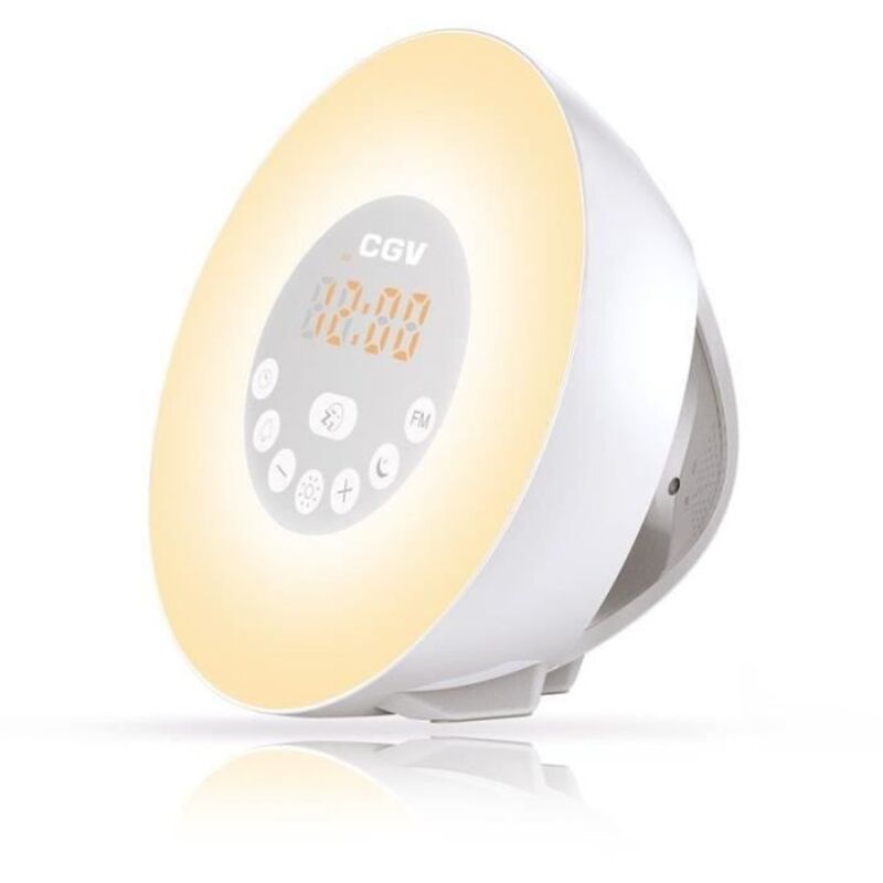 Radio réveil - CGV - CR ARUNA - Simulateur d'aube - DAB+, FM ou Web - Ambiances lumineuses