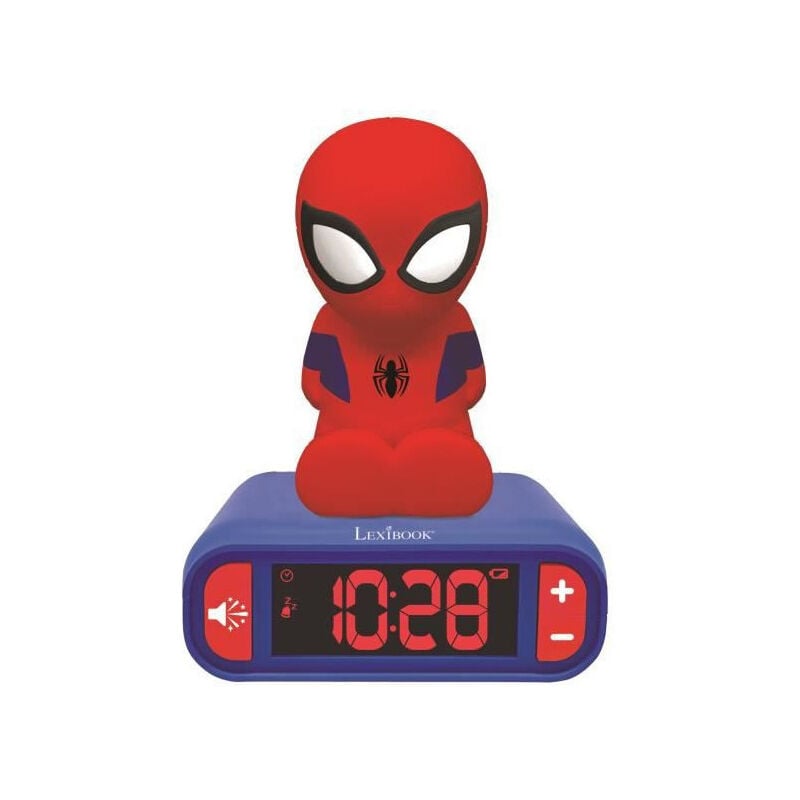 Spider-man Reveil veilleuse chambre enfant lexibook - Sons et lumieres