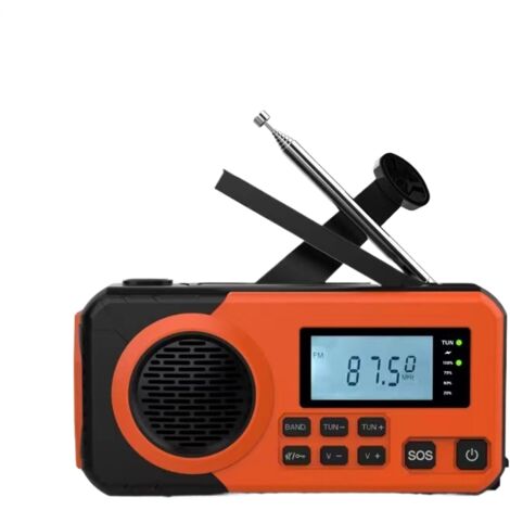 Radio Solaire  Radio de Survie pour Camping et Randonnée - Récepteur AM/FM avec Lampe Torche pour Voyage, Maison et Camping - Équipement de Réception