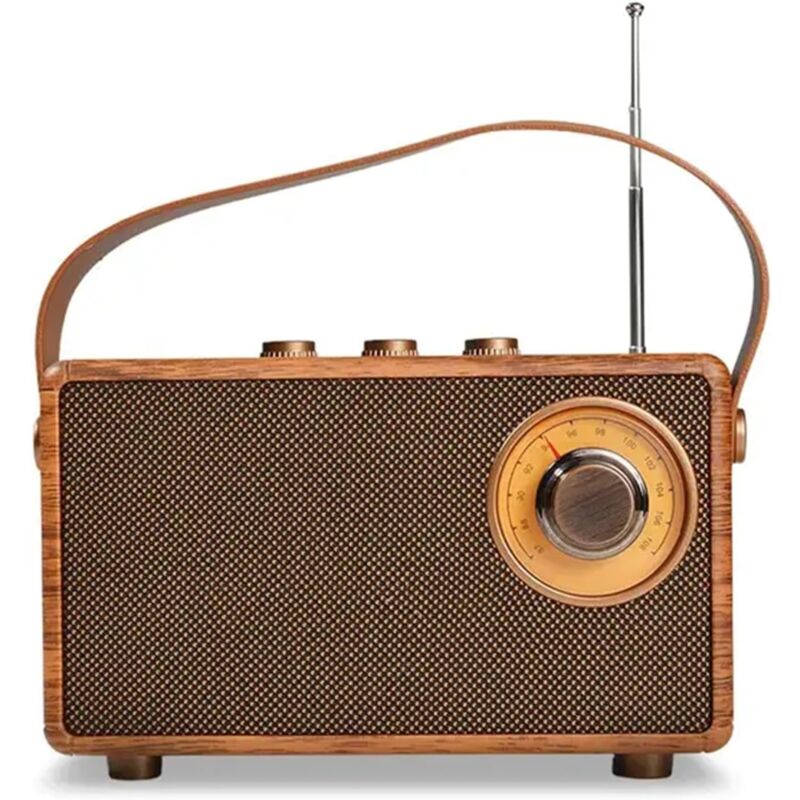 Radio Stéréo FM Bluetooth Portable, Support Disque USB, Carte USB/TF, Prise AUX – Lecture De Musique Avec Batterie Rechargeable, Haut-parleur Intégré