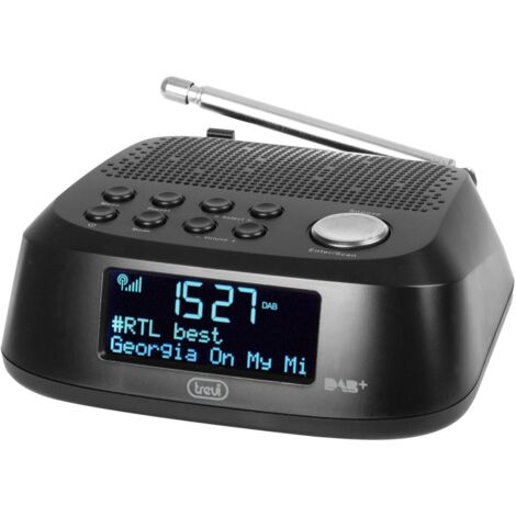 Radio Sveglia Trevi RC80D4 Nero con Funzione Radio FM e Display LED