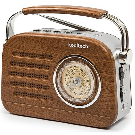 Radio vintage retro con USB y despertador en  ⭐ Unboxing