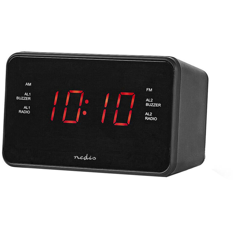 

Radiodespertador digital con pantalla Led (Nedis CLAR002BK)