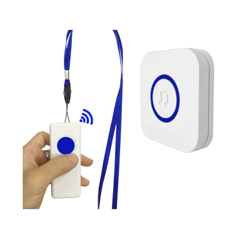 Fitags - Radiomessageur pour personnes âgées bouton portable télécommande domestique sans fil dispositif d'aide à distance sonnerie d'appel d'urgence